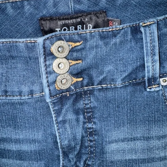 Torrid Classic Blue Denim Jeggings Jeans - Picture 2 of 6
